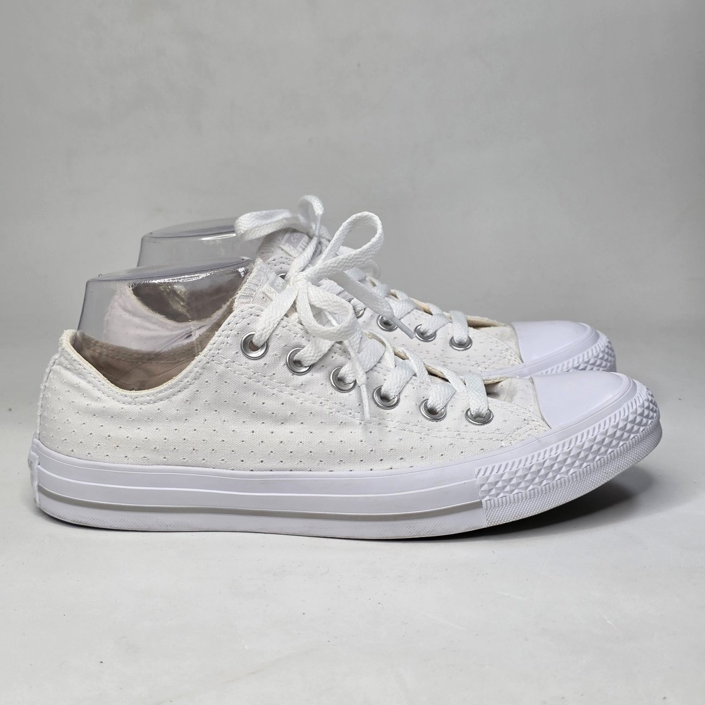 Converse Chuck Taylor All Star Pro Ox Sneakers Womens Size 8.5 White Canvas Shoe